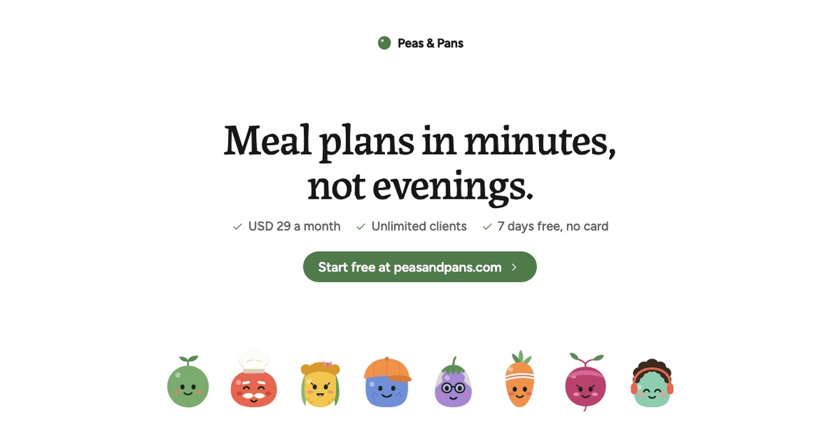 Peas & Pans logo