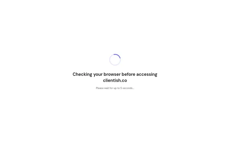Screenshot of the Clientish homepage