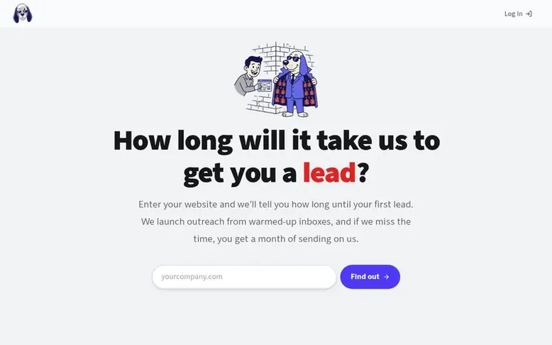 Screenshot of the Deeplead homepage