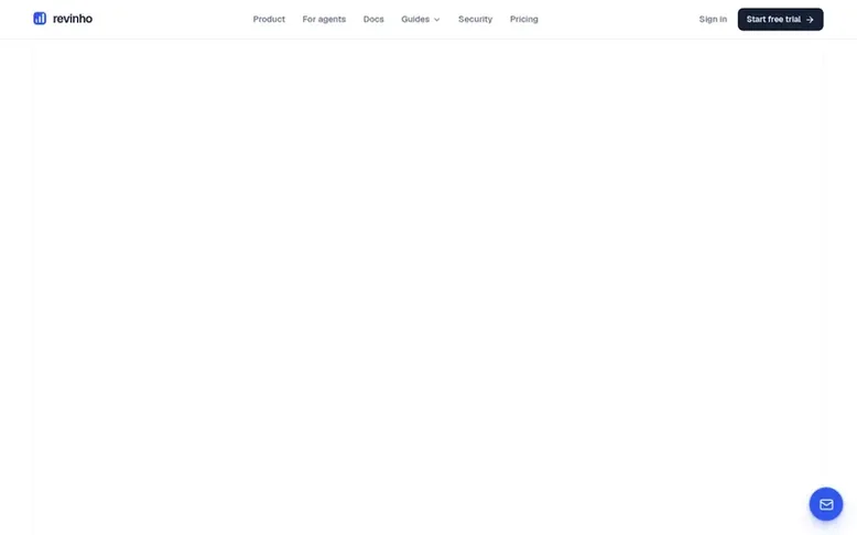 Screenshot of the Revinho homepage